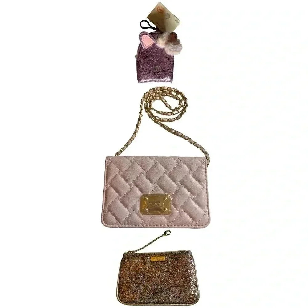 Bebe Stanley Crossbody NWT, Kate Spade Pouch/Keychain,& Wonder Nation BUNDLE